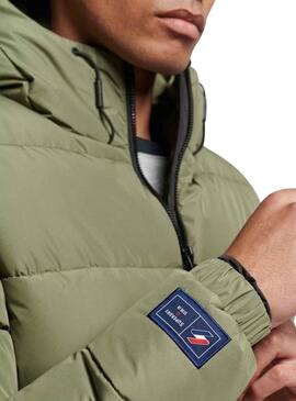 Veste Superdry Sports Puffer verte pour hommes