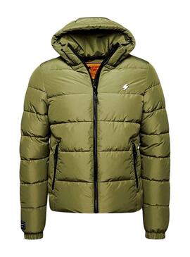 Veste Superdry Sports Puffer verte pour hommes