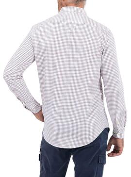 Chemise El Pulpo Caoba Blanc Cadres pour Homme