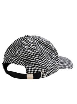 Casquette Naf Naf Cadres Noire et Blanc pour Femme
