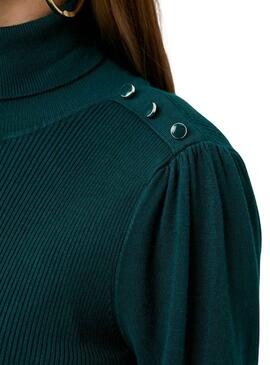 Pull Naf Naf Vert Ribbed pour Femme