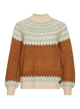 Maillot Superdry Slouchy Pattern Tostado pour Femme