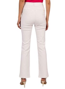 Pantalon Naf Naf Chino Blanc pour Femme