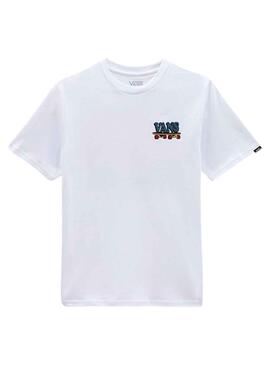 T-Shirt Vans Pizza Face Blanc pour Garçon