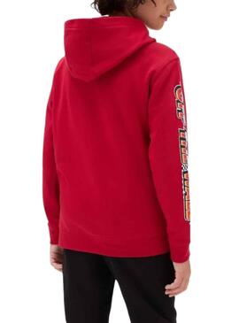 Sweat Vans Trou Shot Rouge pour Garçon