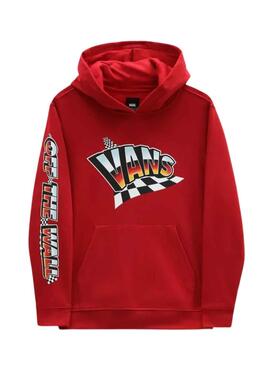 Sweat Vans Trou Shot Rouge pour Garçon