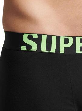 Pack 2 Slip Superdry Boxer Noire Homme