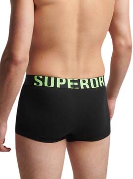 Pack 2 Slip Superdry Boxer Noire Homme