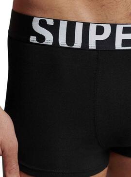 Pack 2 Slip Superdry Boxer Blanc et Noire