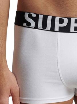 Pack 2 Slip Superdry Boxer Blanc et Noire