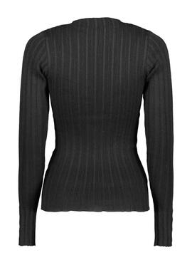 Pull Only Dima Life Button Noire pour Femme