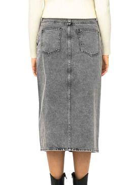 Jupe Only Denim Brillos Gris Gris pour Femme