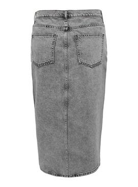Jupe Only Denim Brillos Gris Gris pour Femme