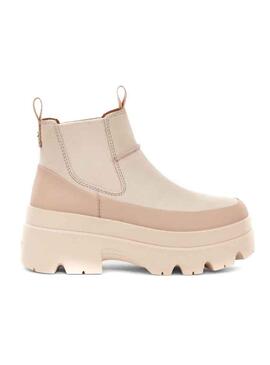 Bootss UGG Chelsea Brisbane Beige pour Femme