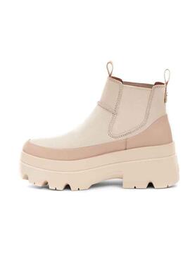 Bootss UGG Chelsea Brisbane Beige pour Femme