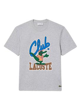 T-Shirt Lacoste Club Relaxed Gris Unisex