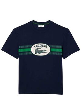 T-Shirt Lacoste Monograma Bleu Marine pour Homme