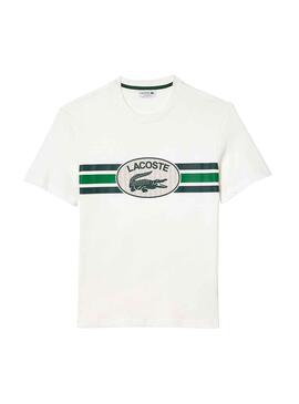 T-Shirt Lacoste Jumpsuitgrama Blanc pour Homme