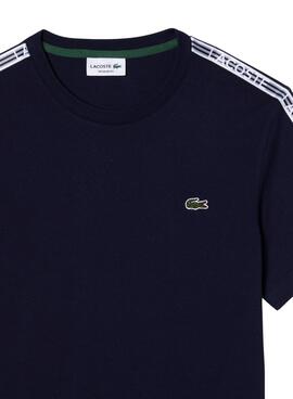 T-Shirt Logo Raya Lacoste Bleu Marine pour Homme
