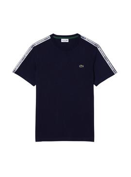 T-Shirt Logo Raya Lacoste Bleu Marine pour Homme