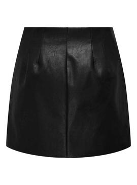 Jupe Only Oui Faux Leather Noire pour Femme