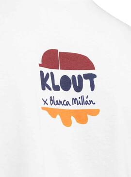 T-Shirt Klout Blanc Millán II Beige Unisex