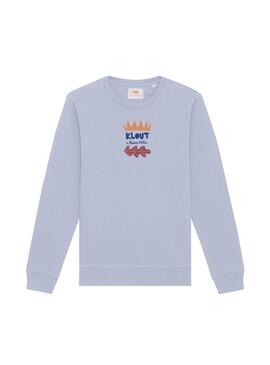 Sweat Klout Blanc Millán I Bleu Unisex