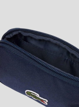 Monnaie Lacoste Zip Wallet Bleu Marine pour Femme