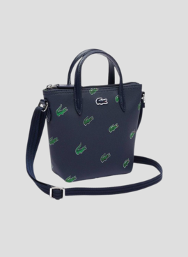 Sac à main Lacoste Shopping Croix Bleu Marine pour Femme