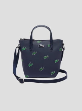 Sac à main Lacoste Shopping Croix Bleu Marine pour Femme