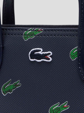 Sac à main Lacoste Shopping Croix Bleu Marine pour Femme