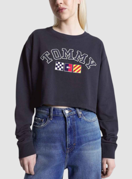 Sweat Tommy Jeans Archive Bleu Marine pour Femme