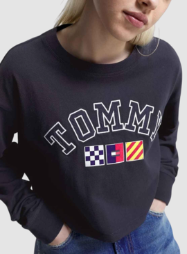 Sweat Tommy Jeans Archive Bleu Marine pour Femme