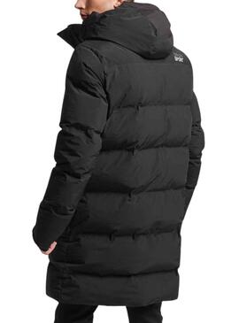 Veste Superdry Longligne Padded Noire Homme