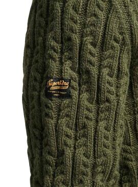 Pull Superdry Vintage Jacob Vert pour Homme