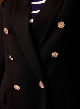 Blazer Naf Naf Militaire Noire pour Femme