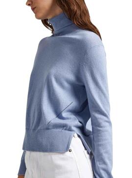 Pull Pepe Jeans Col roulé Femme Bleu Femme