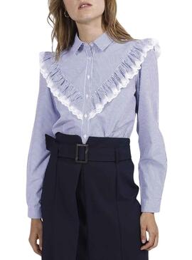 Chemise Naf Naf Babydoll Bleu pour Femme