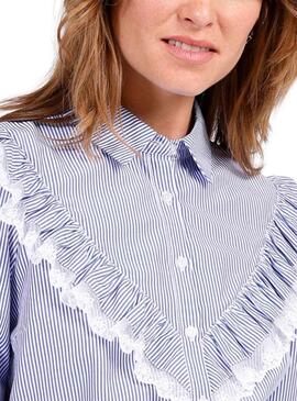 Chemise Naf Naf Babydoll Bleu pour Femme
