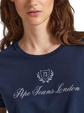 T-Shirt Pepe Jeans Viviane Bleu pour Femme