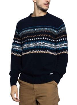 Pull Klout Yacar Bleu Marine pour Homme