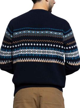 Pull Klout Yacar Bleu Marine pour Homme