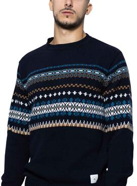 Pull Klout Yacar Bleu Marine pour Homme