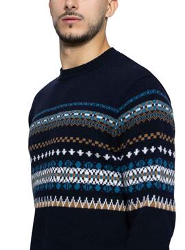 Pull Klout Yacar Bleu Marine pour Homme