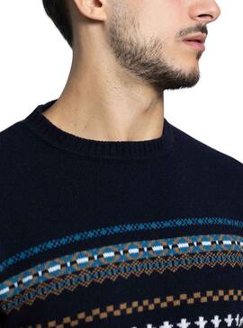 Pull Klout Yacar Bleu Marine pour Homme