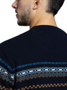 Pull Klout Yacar Bleu Marine pour Homme