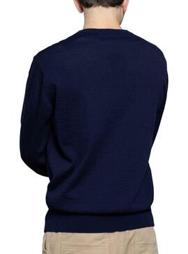 Pull Klout Basic Bleu Marine pour Homme