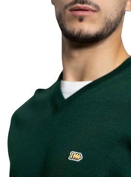 Pull Klout Basic Pico Vert pour Homme
