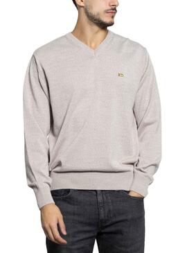 Pull Klout Basic Pico Beige pour Homme