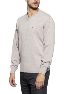 Pull Klout Basic Pico Beige pour Homme